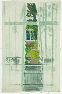 Curtains Collection: A Window Seen Through a Window, 1897. Creator: Theodore Roussel
