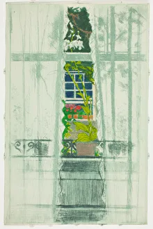 Roussel Theodore Prints: A Window Seen Through a Window, 1897. Creator: Theodore Roussel