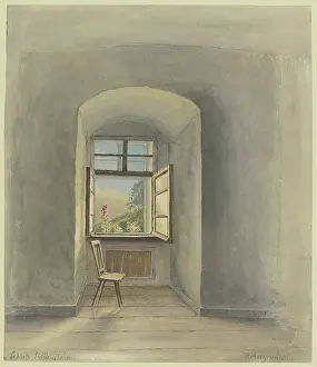 Bavaria Prints: Window in Triffenstein Castle on the Main River. Creator: Ernst Morgenstern