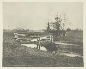Norfolk England Uk Prints: Where Winds the Dike (Norfolk), c. 1883 / 87, printed 1888. Creator: Peter Henry Emerson