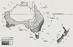 Winds and Rainfall. - May to October, 1923. Creator: Unknown Winds and Rainfall. - May to October, 1923. Creator: Unknown