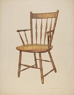 Windsor Armchair, c. 1940. Creator: Donald Harding