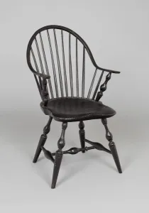 Painted Wood Prints: Windsor Armchair, early 19th century. Creator: Job B. Coffin