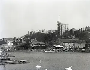 Swan Prints: Windsor Castle, Berkshire, c1955. Creator: Arthur Charles Kirby Ware