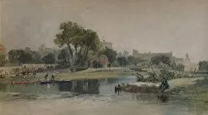 Cecil Reginald Gallery: Windsor Castle from the Eton Play Ground, c1838. Artist: James Baker Pyne