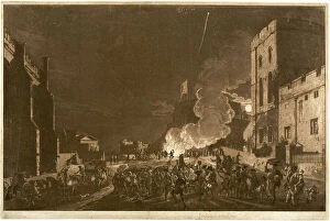 Courtyard Gallery: Windsor Castle from the Lower Court on the Fifth of November—Fireworks, 1776