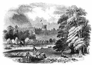 Paddling Gallery: Windsor Castle from the river, 1844. Creator: Unknown