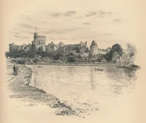 Ancient Royal Palaces Prints: Windsor Castle From The River, 1902. Artist: Thomas Robert Way