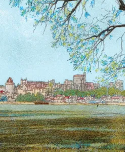 Glass Plate Negative Prints: Windsor Castle from the Thames, c1902