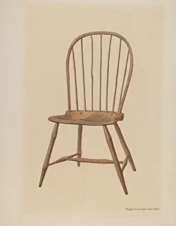 Seat Gallery: Windsor Comb-Back Chair, 1940. Creator: Roger Deats