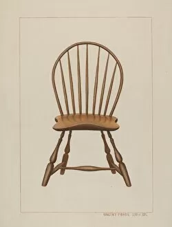 Windsor Fan-back Chair, c. 1938. Creator: Vincent P. Rosel