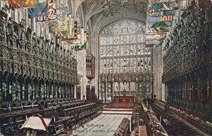 Choir Screen Gallery: Windsor, St. Georges Chapel, Choir c1916
