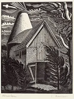 Modernism Prints: Windstorm, 1926. Creator: Eric Ravilious