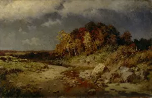 Shower Collection: Windy Autumn Day, 1903. Artist: Kiselev, Alexander Alexeyevich (1855-after 1918)