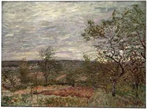 Arthur Sisley Prints: Windy Day at Veneux, 1882. Artist: Alfred Sisley