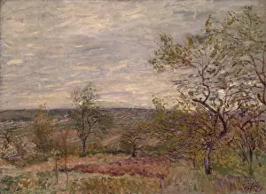 Wind Prints: Windy Day at Veneux, 1882. Creator: Alfred Sisley