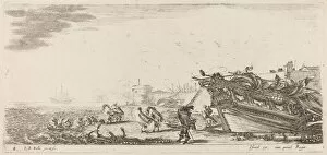 Cannonballs Gallery: Windy Harbor, 1644. Creator: Stefano della Bella