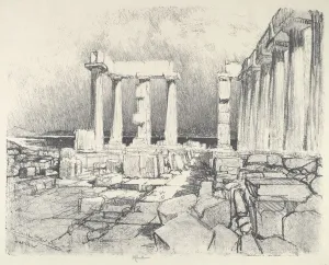 The Wine-Dark Sea, Sunium, 1913. Creator: Joseph Pennell