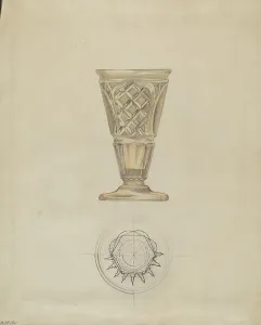Albert Eyth Prints: Wine Glass, c. 1936. Creator: Albert Eyth