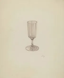Transparent Prints: Wine Glass, c. 1939. Creator: May Hays