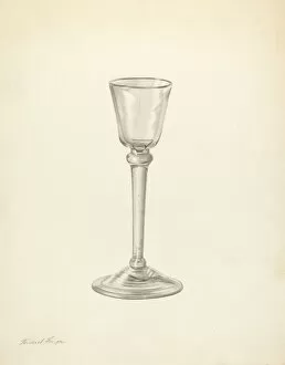Glassware Collection: Wine Glass, c. 1940. Creator: Michael Fenga