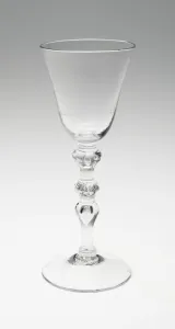 Blown Glass Prints: Wine Glass, England, c. 1786. Creator: David Wolff