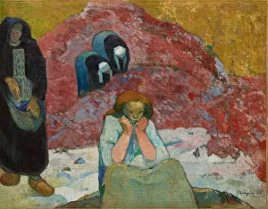 Gauguin Gallery: The Wine Harvest, Human Misery, 1888. Creator: Gauguin, Paul Eugé