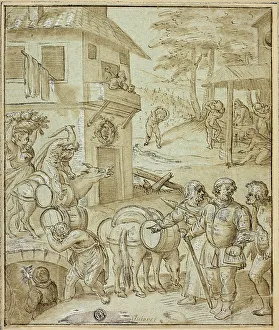 Vineyard Prints: Wine Harvest, n.d. Creators: Jacopo Tintoretto, Frans Floris, Willem Key