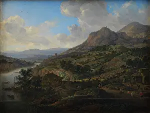 Vineyard Prints: Wine Harvest at the Rhine, 1659. Creator: Saftleven, Herman (1609-1685)