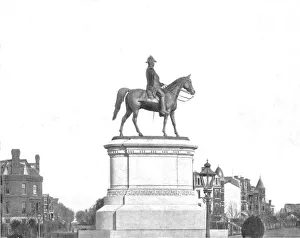Henry Kirke Brown Prints: Winfield Scott Statue, Washington DC, USA, c1900. Creator: Unknown