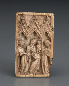 Diptych Prints: Wing of a Diptych: Madonna and Child, about 1350. Creator: Unknown