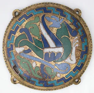 Midi Pyrenees Prints: Winged Dragon (one of five medallions from a coffret), French, ca. 1110-30