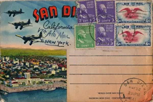 Wings Over San Diego - Showing New Civic Center Building, c1941