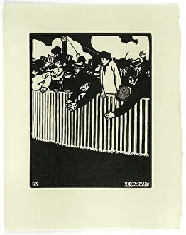 Racegoers Prints: The Winner, 1898. Creator: Félix Vallotton