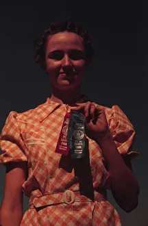 Young Women Collection: Winner at the Delta County Fair, Colorado, 1940. Creator: Russell Lee