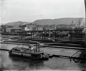River Mississippi Prints: Winona from the bridge, c1898. Creator: Unknown
