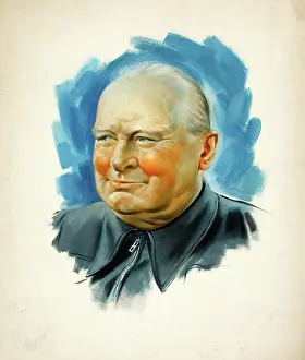 Charles Morin Prints: Winston Churchill, between 1939 and 1946. Creators: Central Office of Information, Unknown