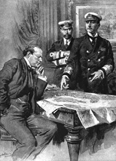 Hw Wilson Prints: Winston Churchill, Charles Madden and Sir John Jellicoe, First World War, 1914