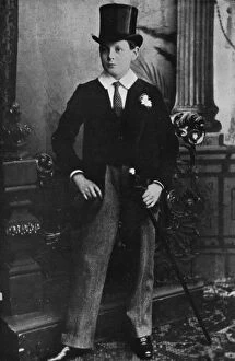 Benjamin Tucker Collection: Winston Churchill as a Harrow schoolboy in 1889, (1945)