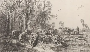 Winter, 1864. Creator: Charles Emile Jacque