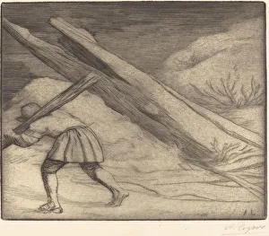 Hunched Prints: Winter, 1st plate (L hiver). Creator: Alphonse Legros