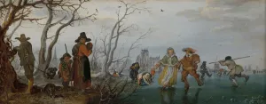 Winter (Amusement on the Ice), 1625. Artist: Venne, Adriaen Pietersz. van de (1589-1662) Winter (Amusement on the Ice), 1625. Artist: Venne, Adriaen Pietersz. van de (1589-1662)