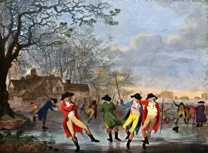 Serpentine Prints: Winter Amusement: A View in Hyde Park from the Moated House
