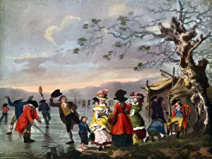 Serpentine Prints: Winter Amusement: A View in Hyde Park from the Sluice at the East End
