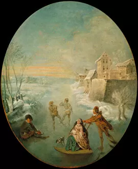 Winter Scene Gallery: Winter. Artist: Pater, Jean-Baptiste (1695-1736)