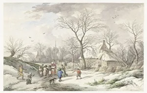 Punchinello Prints: Winter: Assembling for Shrove Tuesday, 1705. Creator: Jan van der Meer