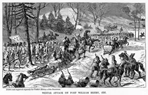 Winter Attack on Fort William Henry, New York State, 1757, (c1877)