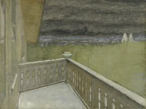 Sohlberg Harald Prints: Winter on the Balcony, 1899. Creator: Harald Sohlberg