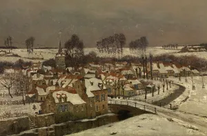 Grey Sky Prints: Winter in Brabant, 1909. Creator: Victor Taelemans