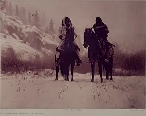 Curtis Prints: For a Winter Campaign - Apsaroke, 1909